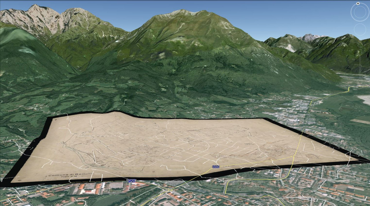 La mappa sovrapposta alla realtà di Google Earth
