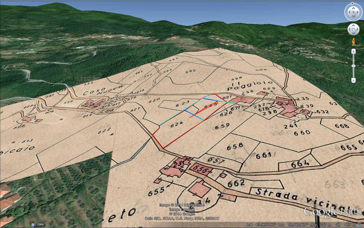 La mappa sovrapposta alla realtà di Google Earth